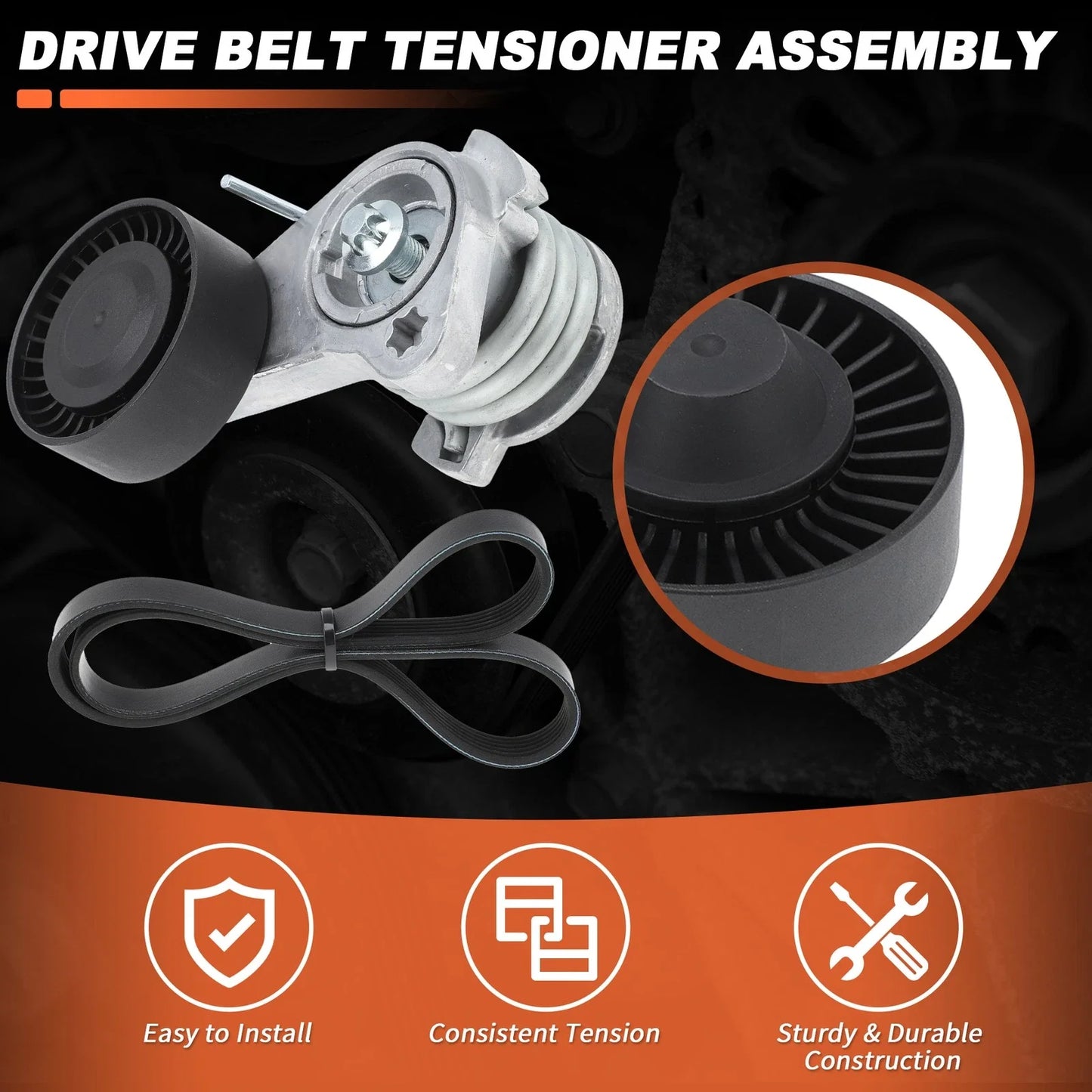 Kit Serpentine Belt Drive Tensioner Idler Pulley for BMW X3 X5 Z4 128i 325i