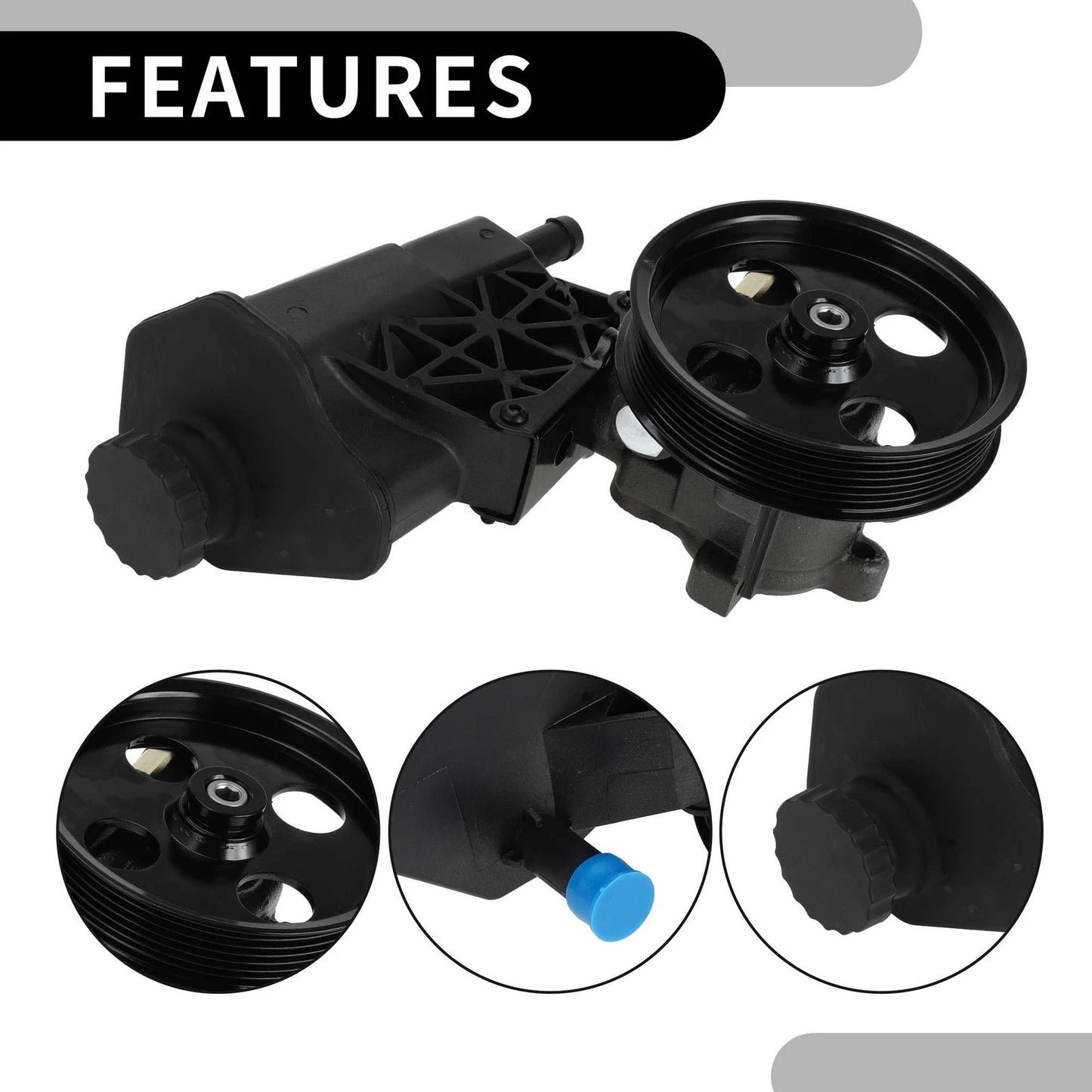 Power Steering Pump with Reservoir 52113454AK for Dodge Ram 1500 (2002–2007)