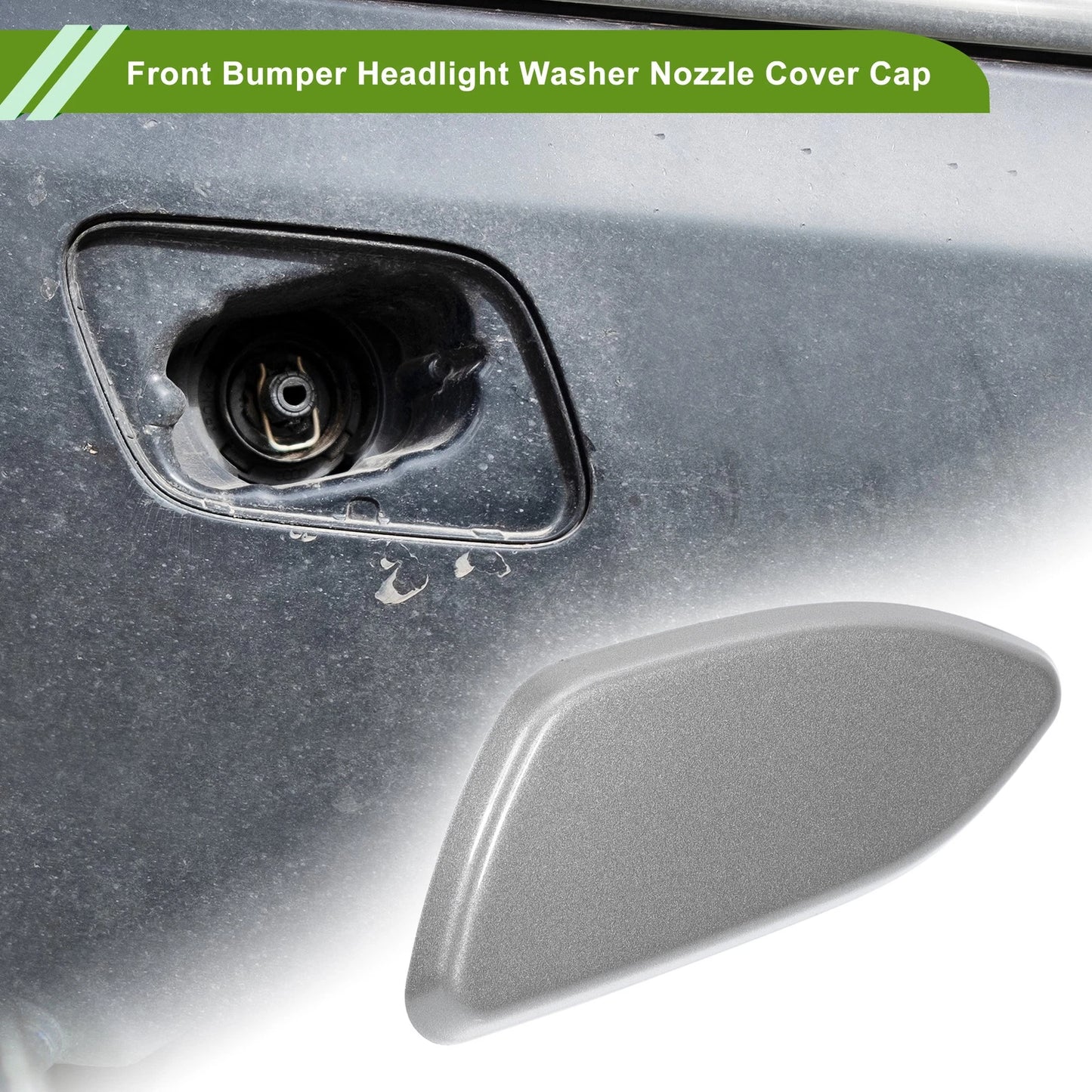 Front Left Washer Nozzle Cover for Toyota RAV4 (2010–2012) 8504542110 Silver Tone