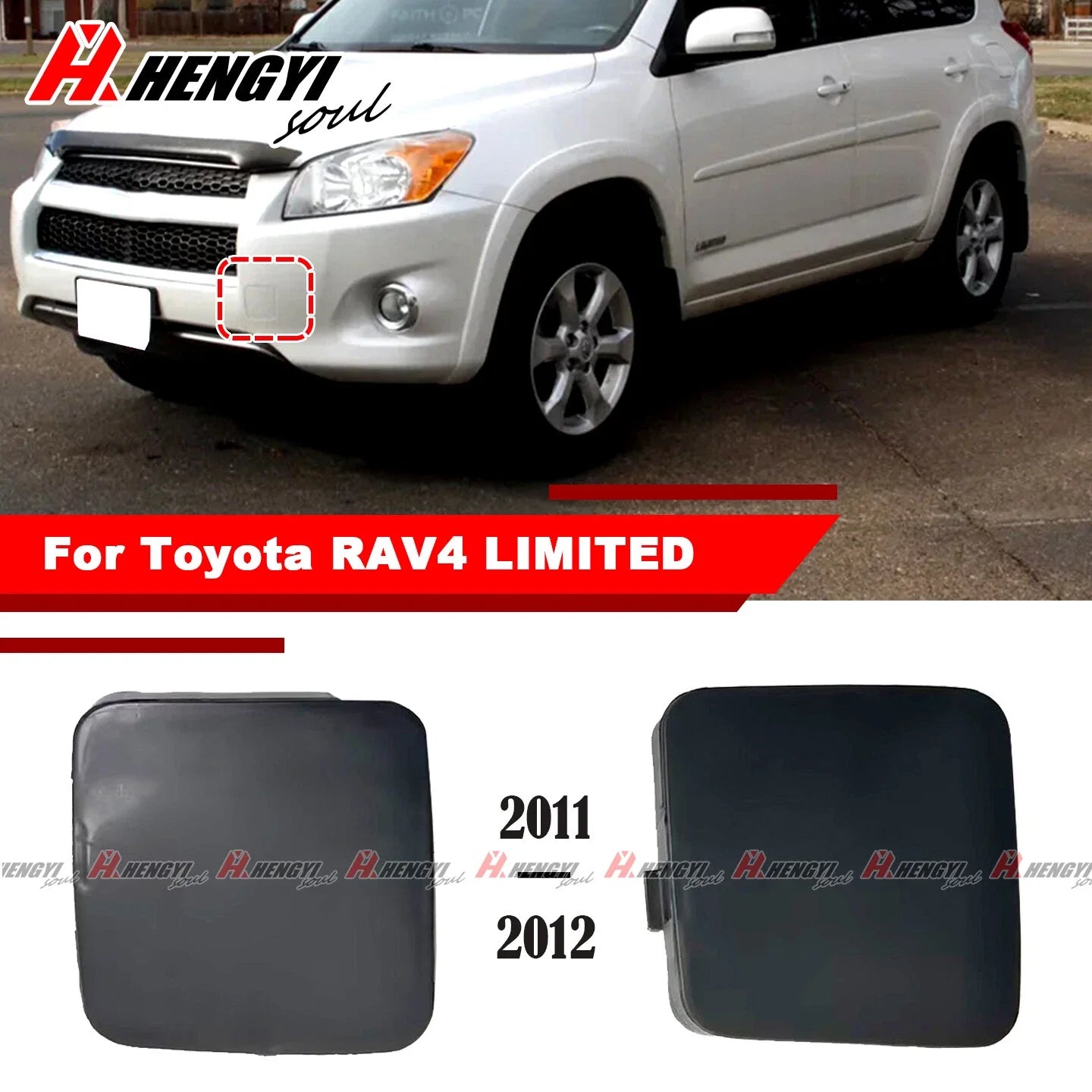 Tow Eye Hook Cover Cap Left & Right 2x for Toyota RAV4 (2011–2012)