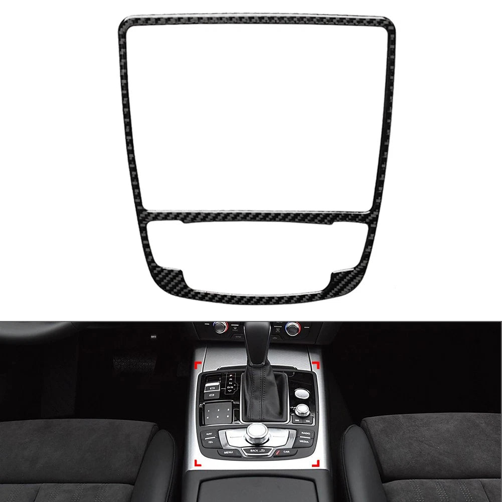 Carbon Fiber Dashboard Instrument Frame Cover Trim for Audi Q5 SQ5 (2018–2022)