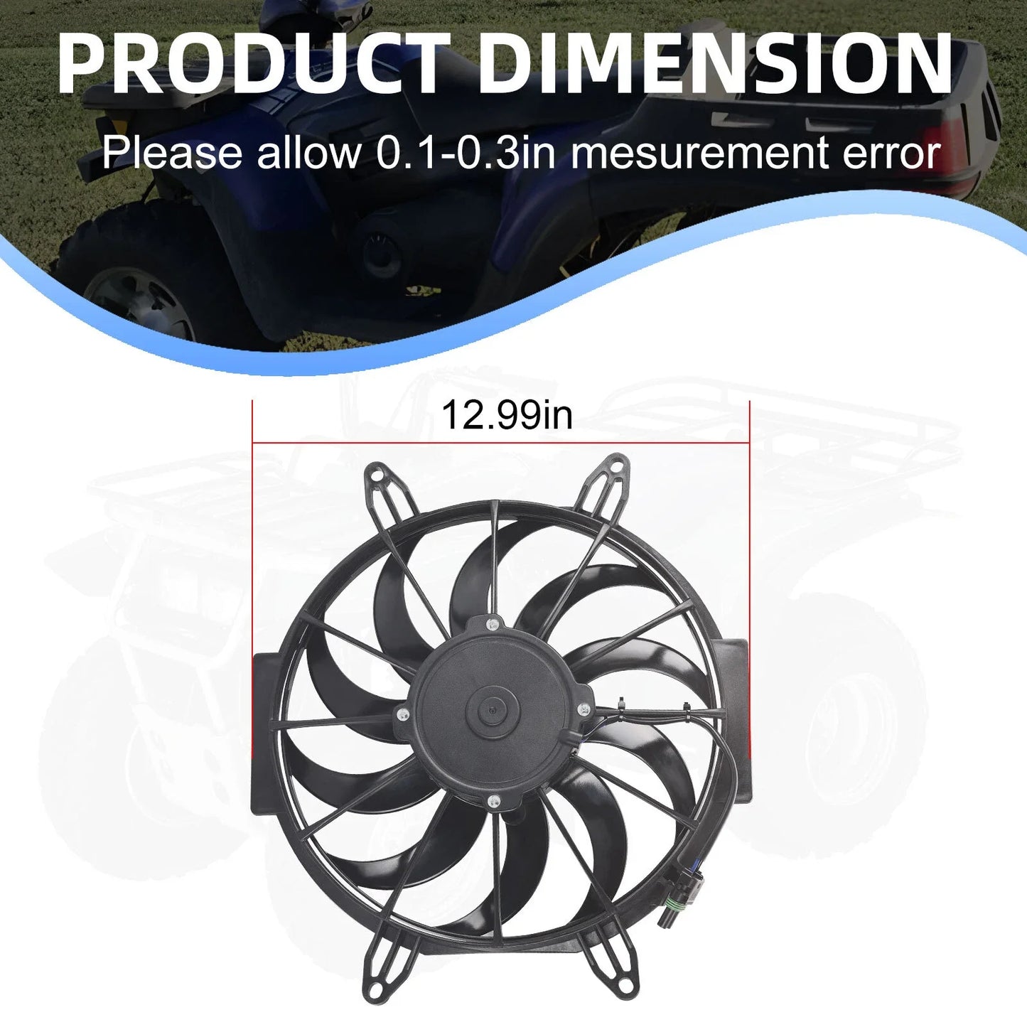 Radiator Cooling Fan Motor for Polaris Sportsman 500 400 450 ATP (2000–2014)