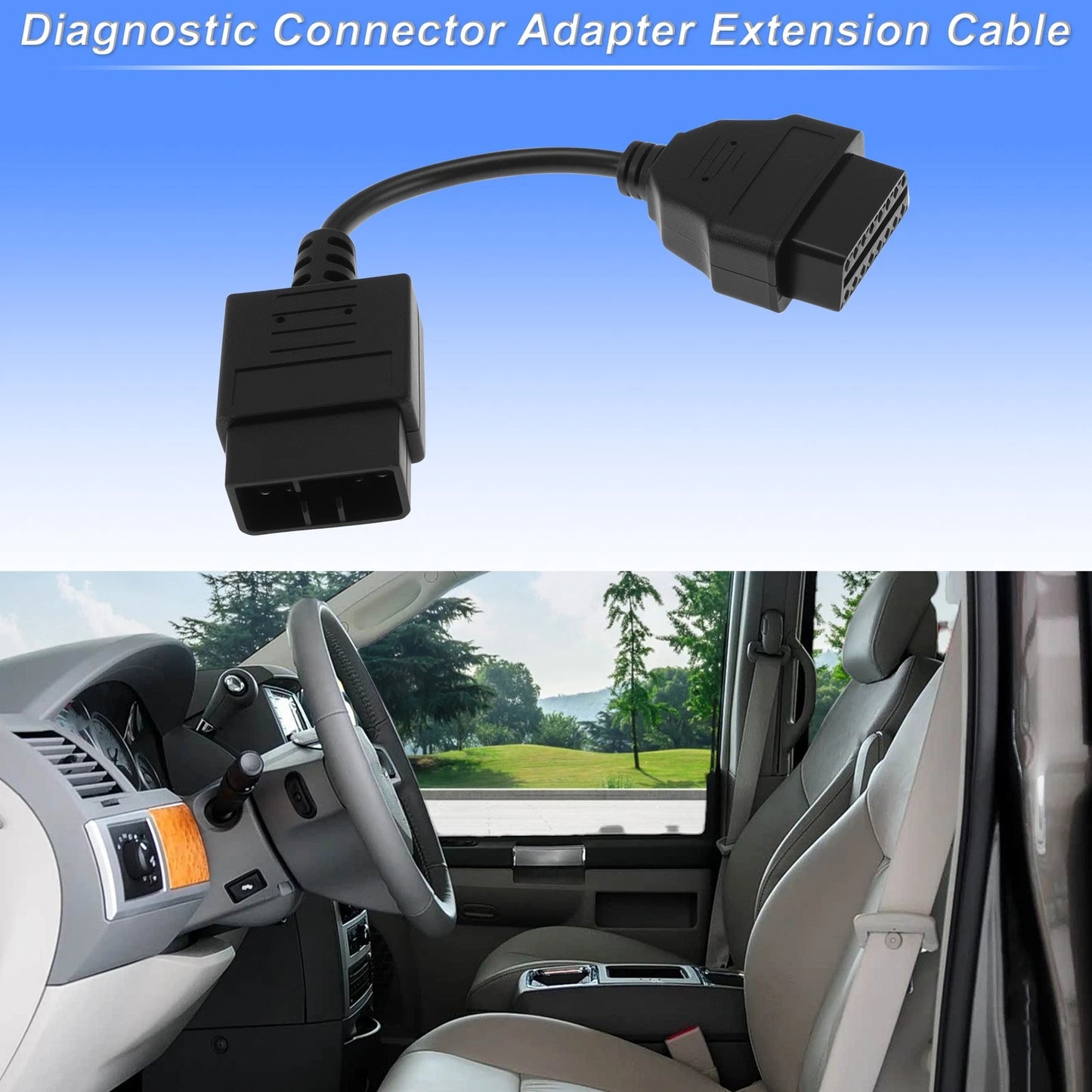 OBD Adapter Cable 9-Pin to 16-Pin for Subaru (OBD1 to OBD2)