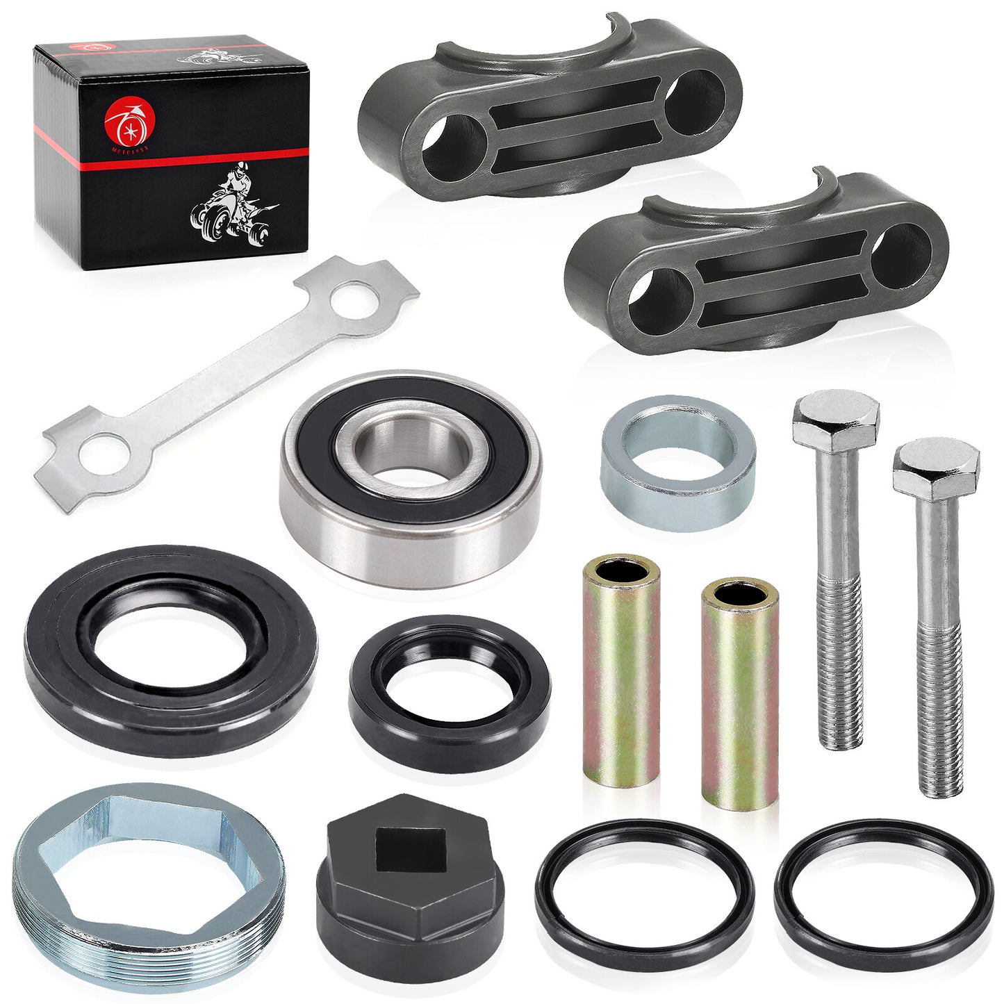 Steering Stem Bushing Seal & Holder Nut for Yamaha Kodiak 400 450 (1993–2006)