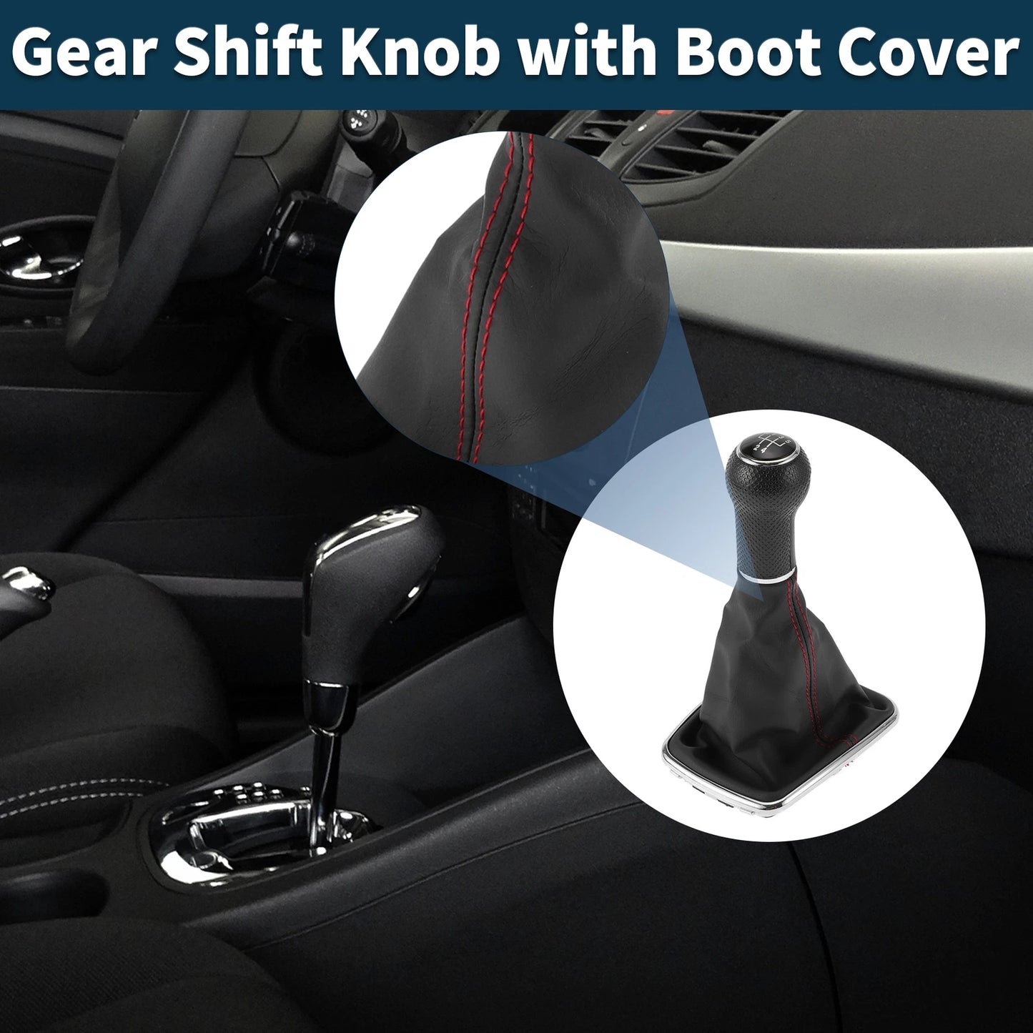 5 Speed Gear Shifter Knob W/ Cover No. 1J0711113EG for VW Bora (1999–2005)