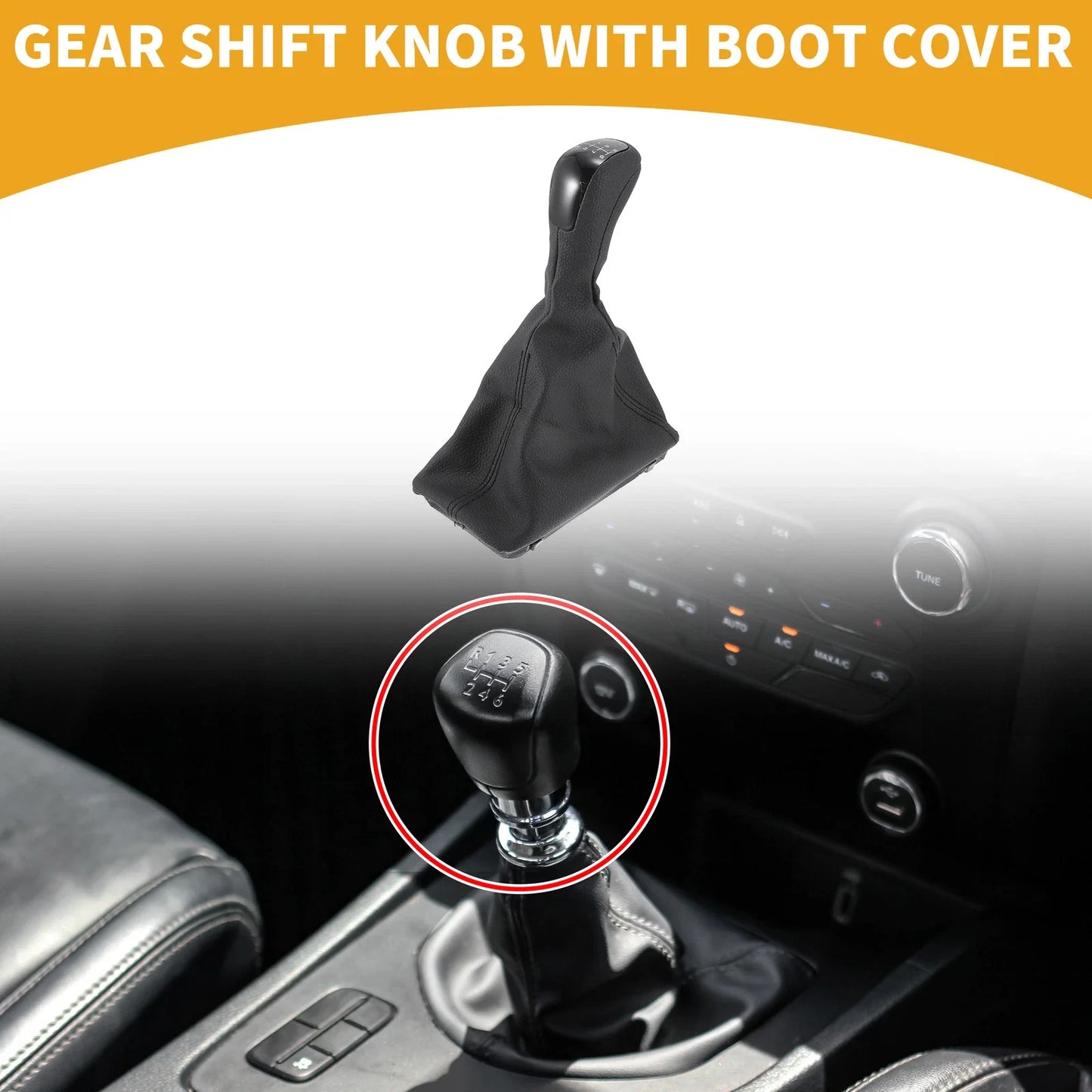 6 Speed Gear Shifter Knob & Cover for Mercedes-Benz E-Class (2002-2009)