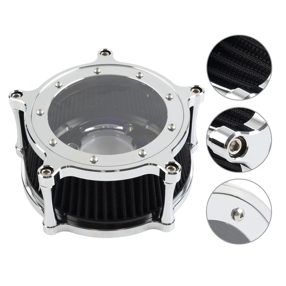 CNC Black Air Cleaner Intake Filter for Harley Touring Trike (2008–2016)