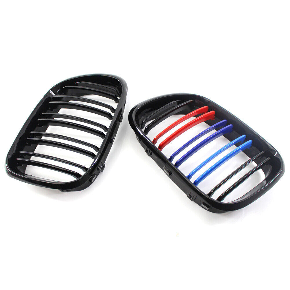 Gloss Black Dual Slat Kidney Grille for BMW X5 (2000–2003)
