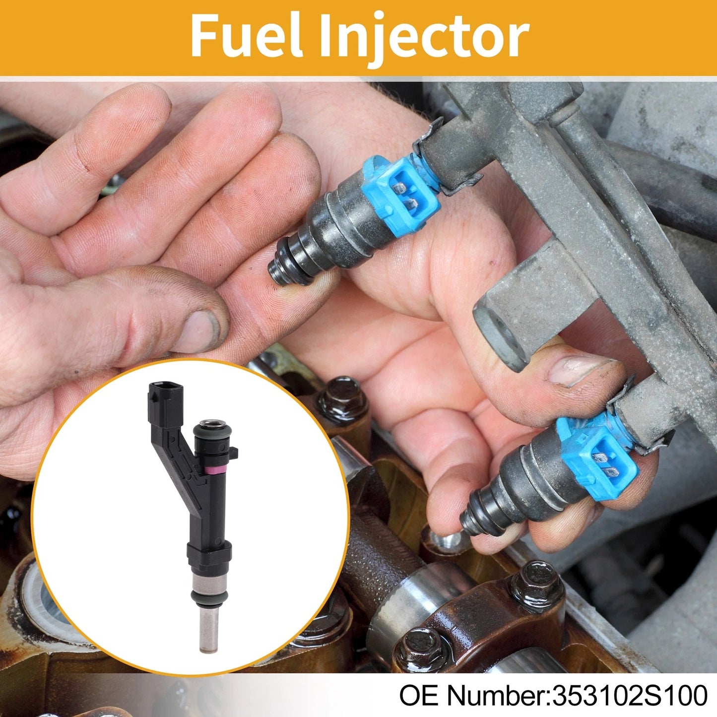 1 Pcs No.353102S100 Fuel Injector for Hyundai Sonata 2.5L (2020–2024)
