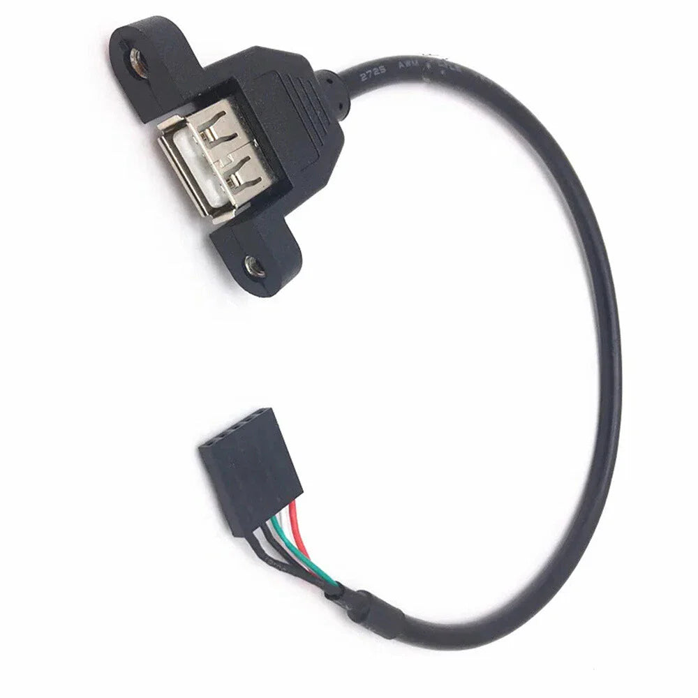USB 2.0 Panel Mount to 5Pin Motherboard Header Extension Cable