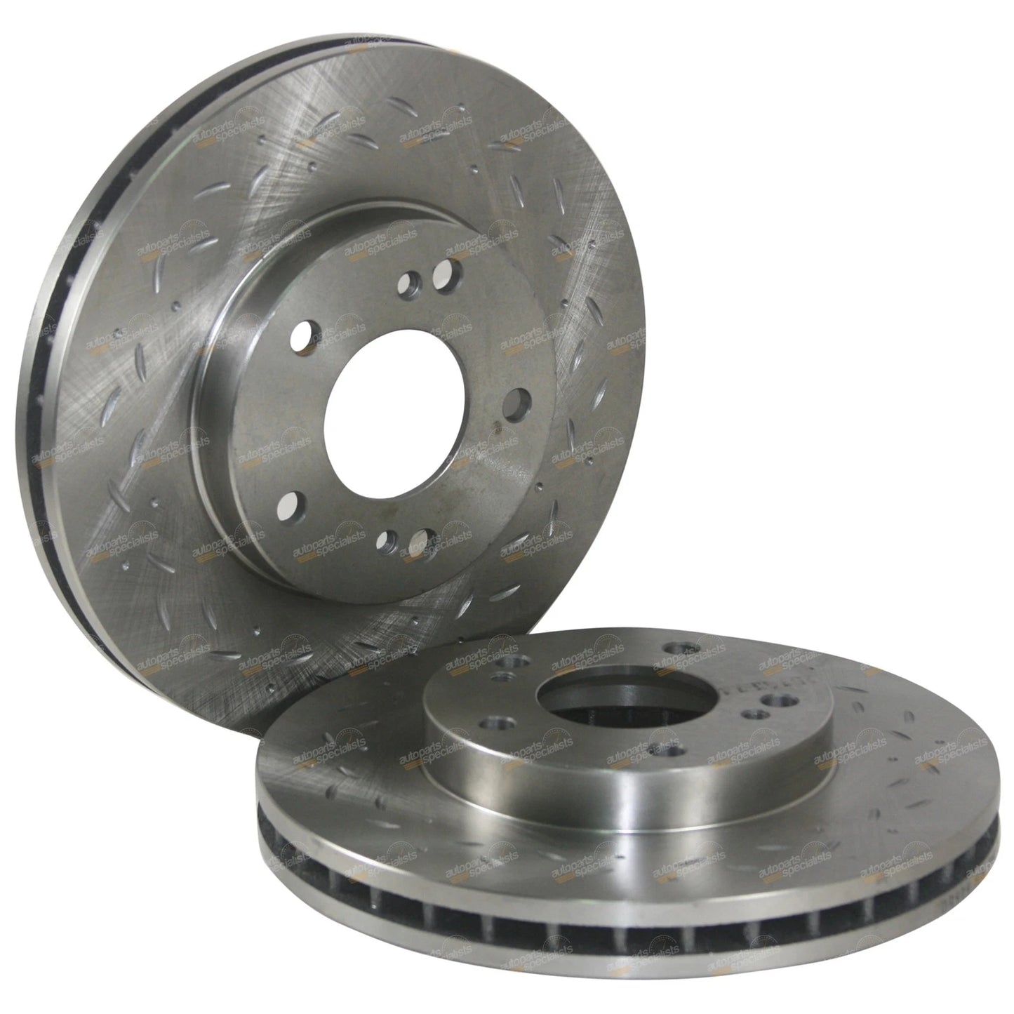 Set of 2 Slotted Disc Brake Rotors for Nissan 200SX S14 S15 (1994–2002)