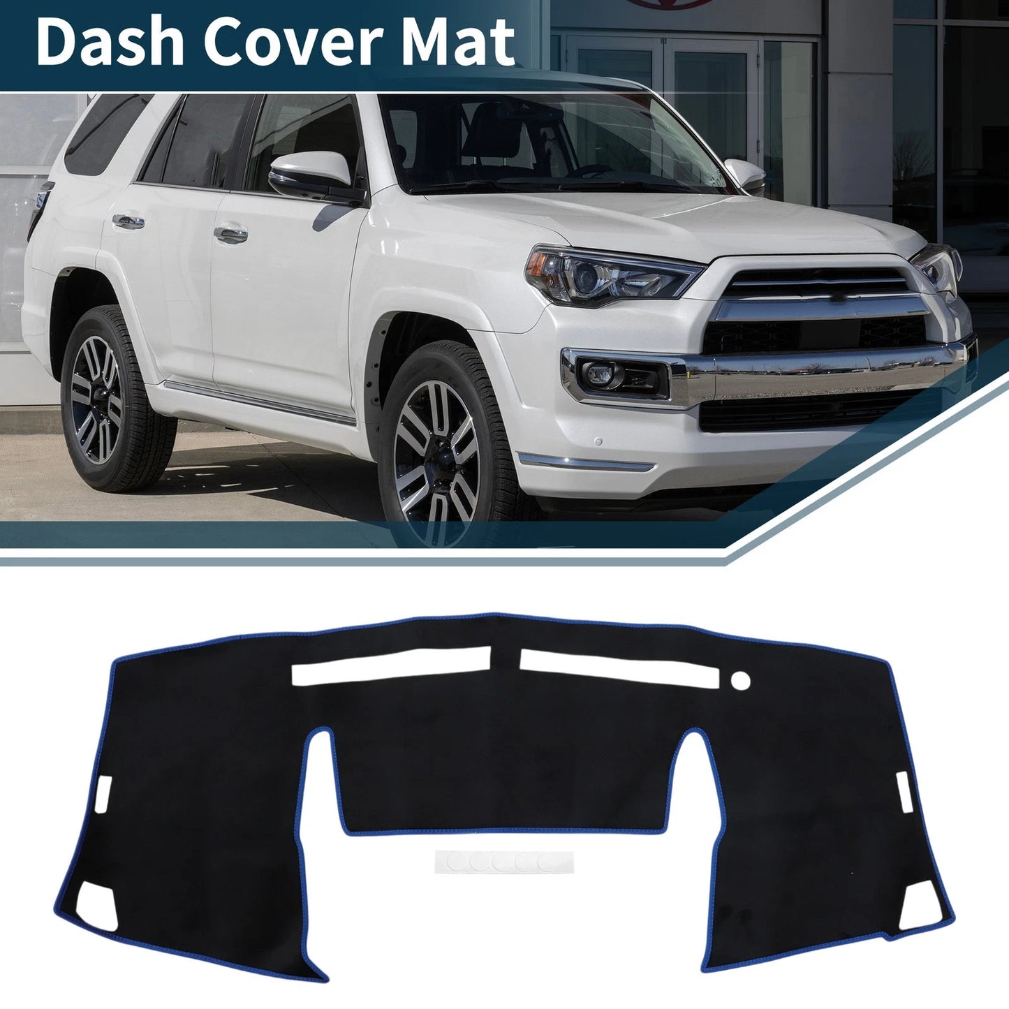 Dashboard Dash Cover Mat for Daihatsu Wake LA700S/LA710S (2014–2023) Black Blue Set of 1