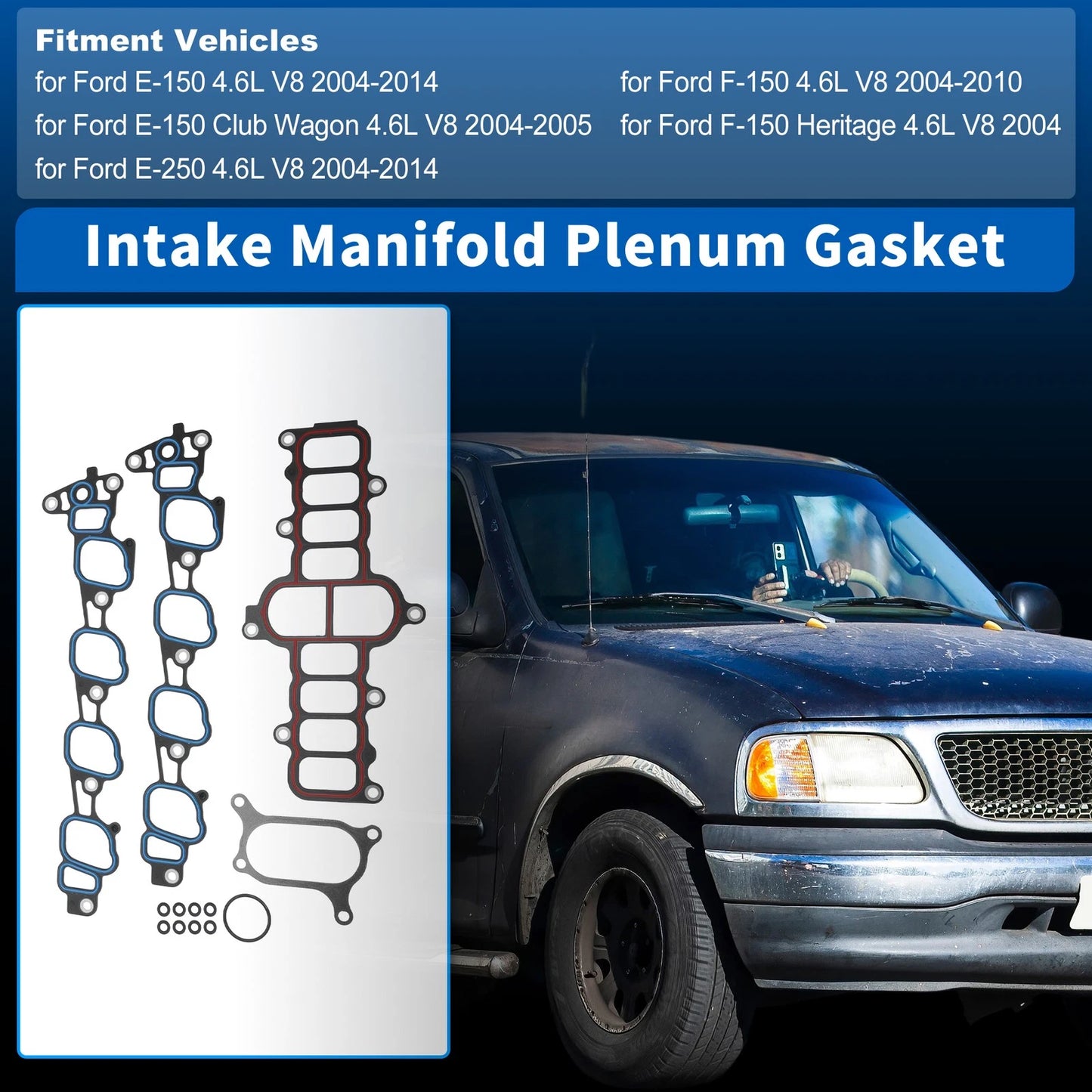 Upper Intake Manifold Plenum Gasket for Ford F-150 (2004–2010) MS962811 MS19370