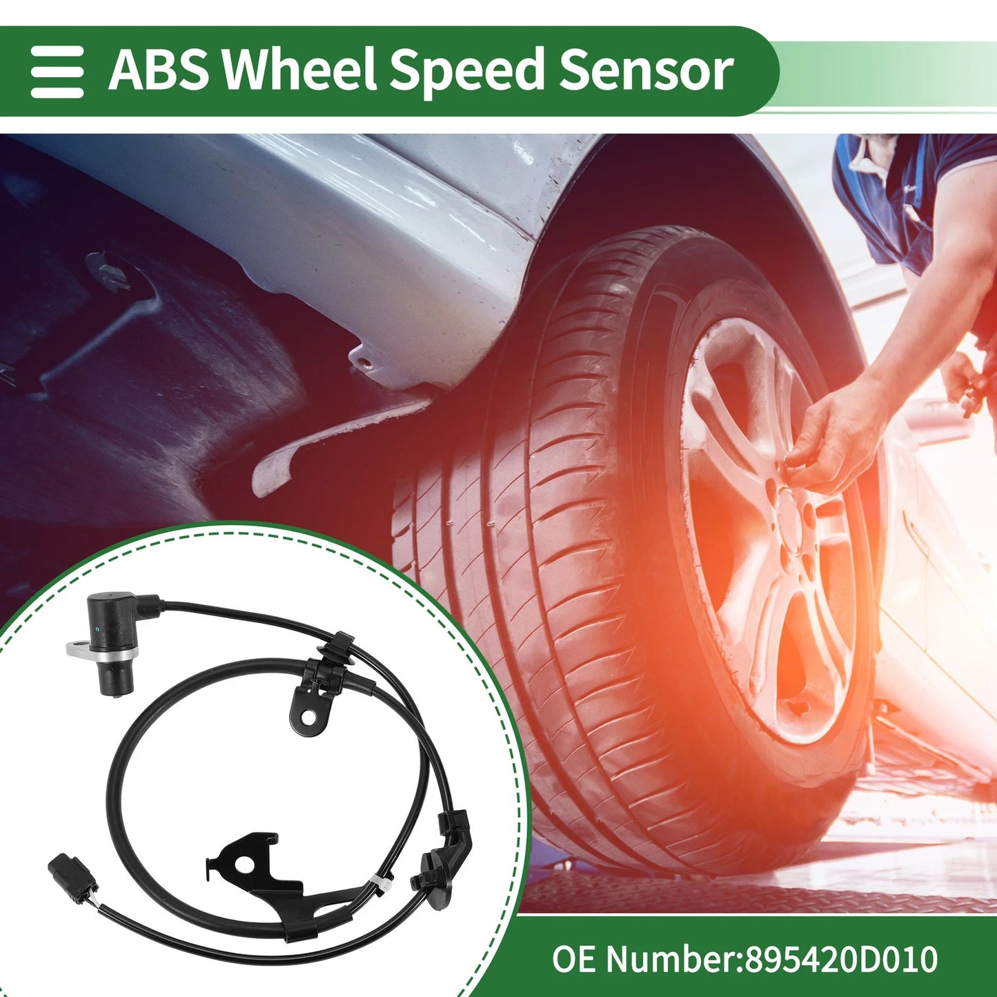 ABS Wheel Speed Sensor No. 895420D010 for Toyota Yaris (2005–2011) Front Right