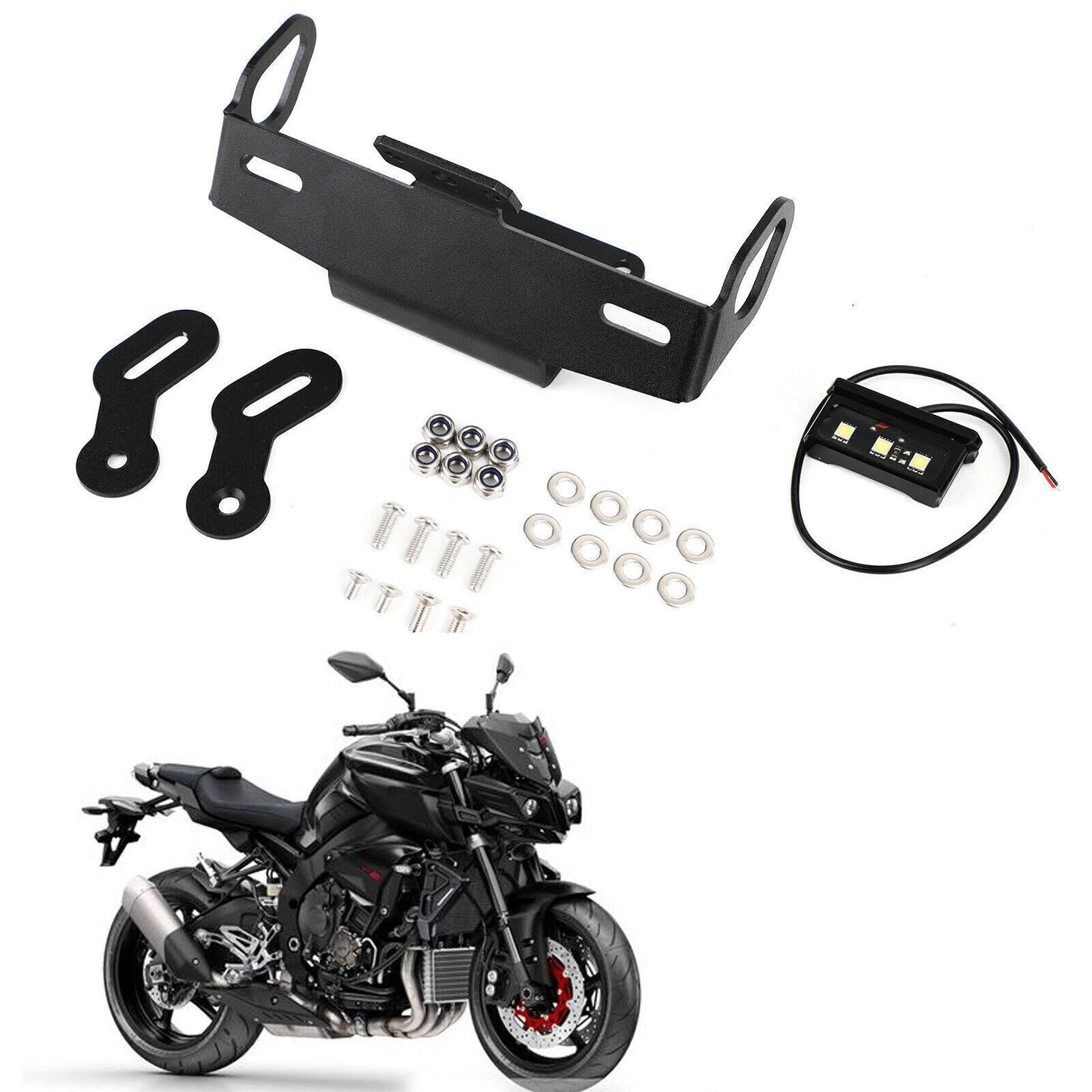 License Plate Holder Frame Bracket for Yamaha MT07/09/10 Tracer (2014–2023)