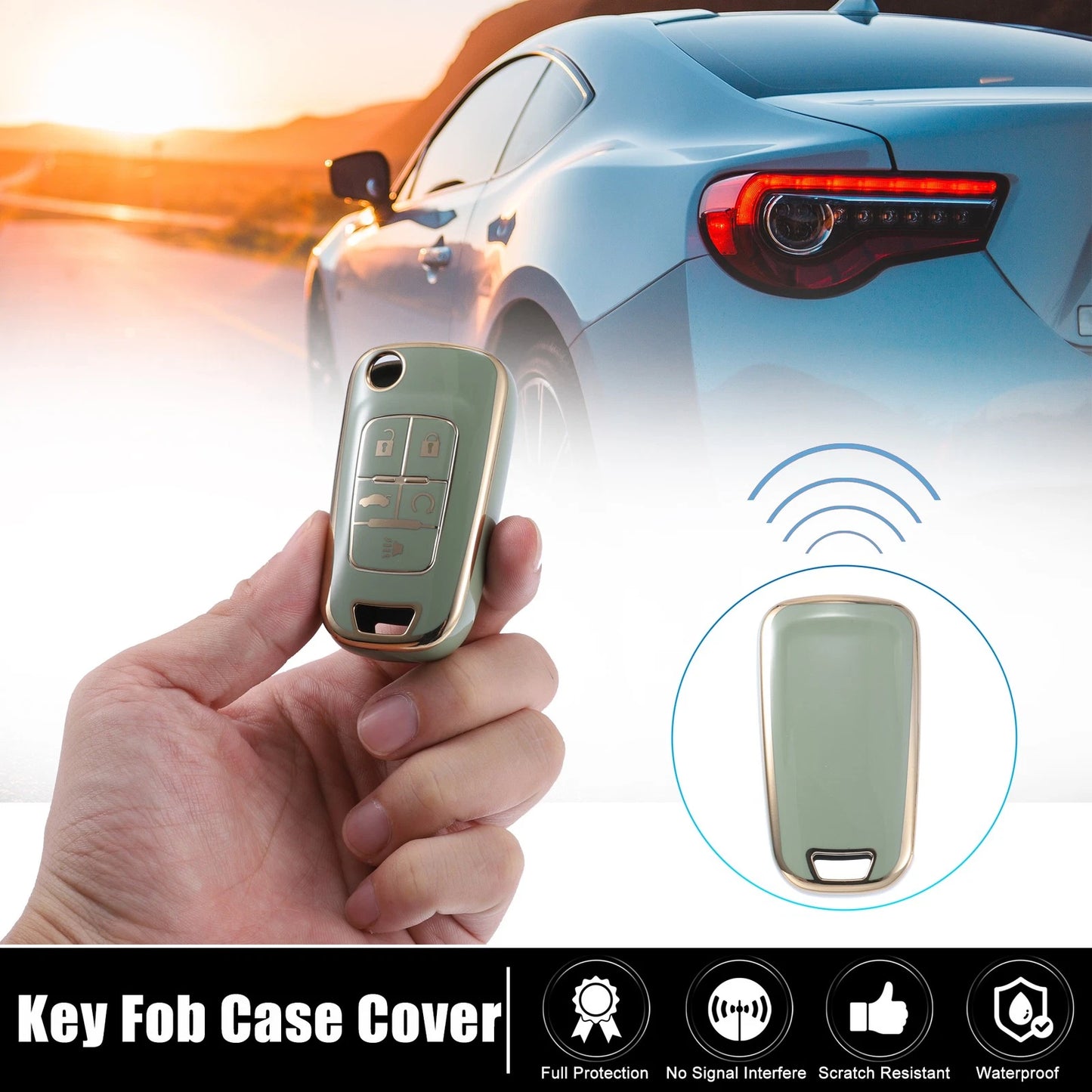 TPU Smart Key Fob Cover Kit for Chevrolet Equinox Camaro Cruze (2010–2023)