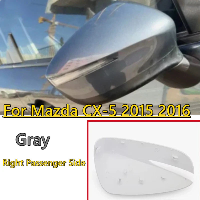 Right Passenger Side Gray Rearview Mirror Cap Cover for Mazda CX-5 (2015–2016)