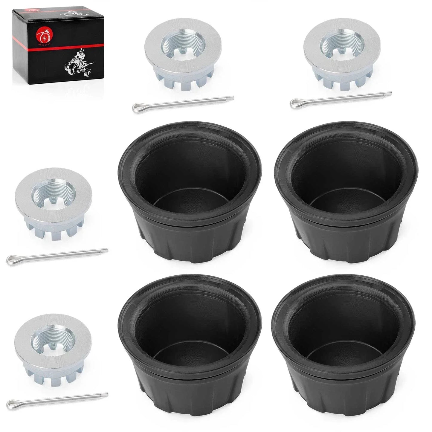 4x Wheel Center Cap w/ Nut for Honda Rancher 420 (2015–2024)