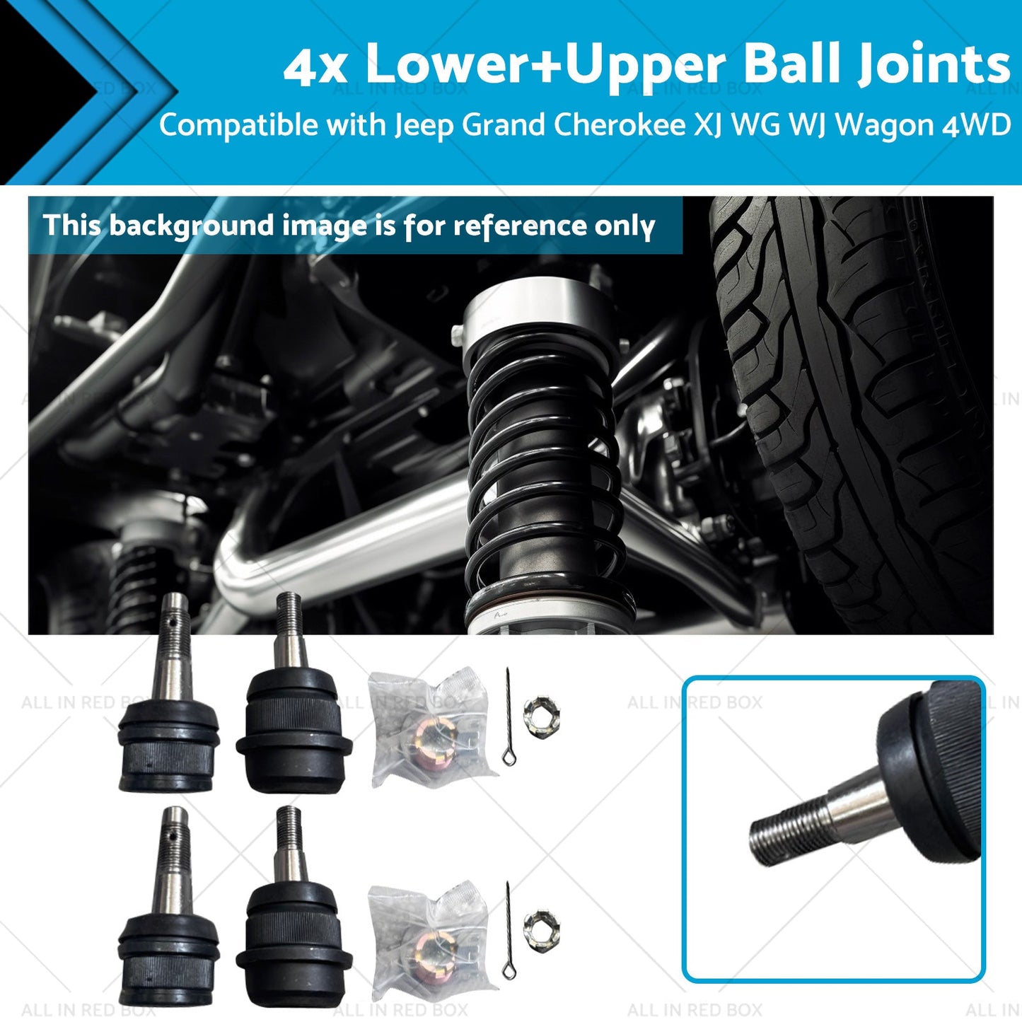 Lower Upper Ball Joints for Jeep Grand Cherokee XJ WG WJ 1984-2004