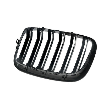 2x Front Grill Grille Gloss Black Suitable For BMW E70 X5 / E71 X6 2007-2013-2