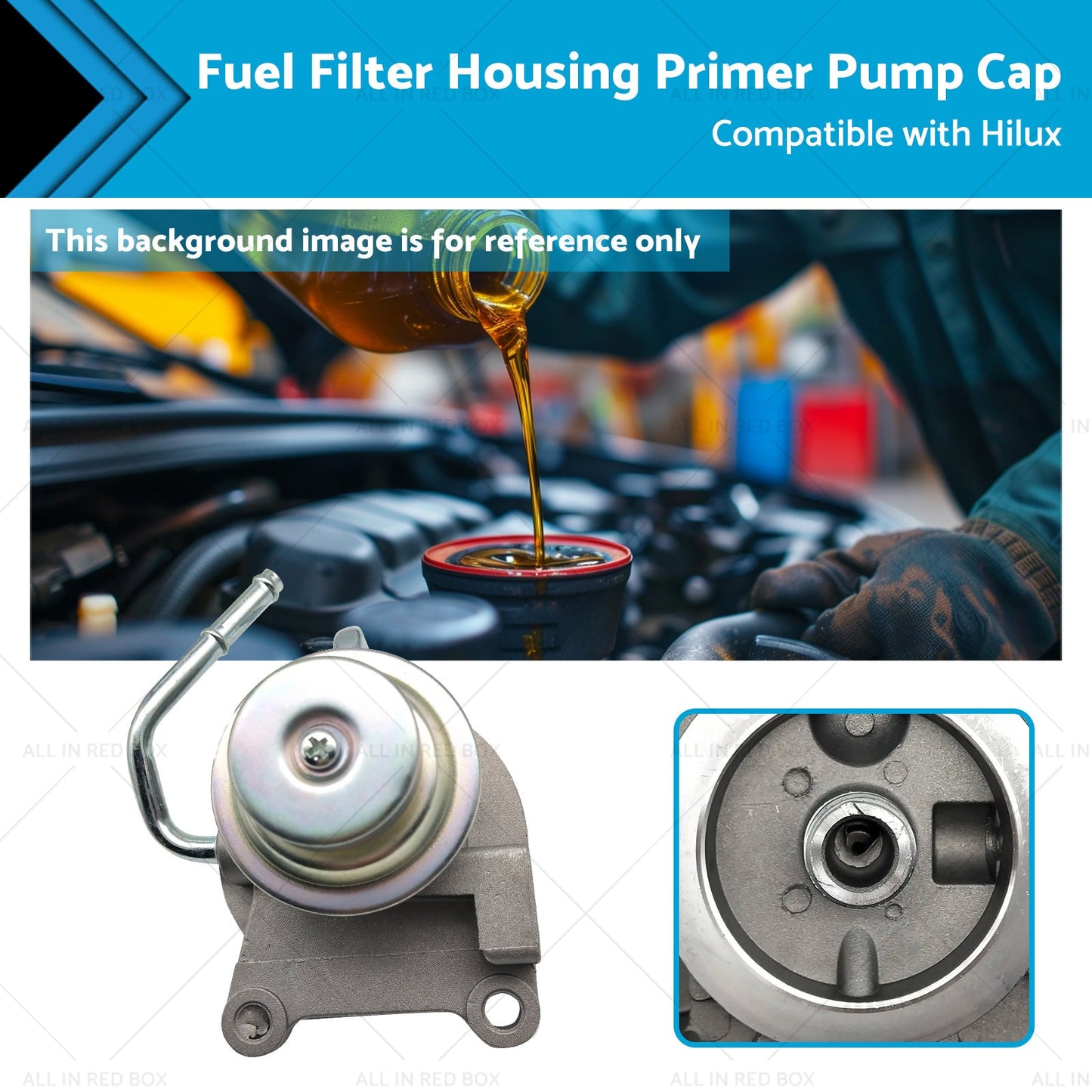 Fuel Filter Primer Pump Cap 3.0L for Toyota Hilux LN147 LN152 1997-2005