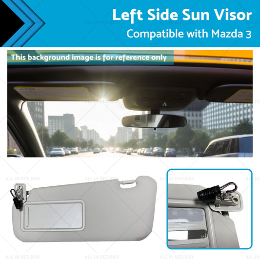Left Sun Visor for Mazda 3 Hatchback 2010-2013