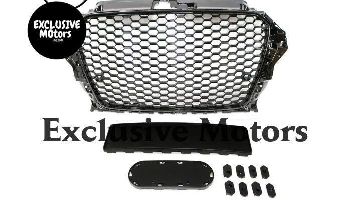 RS3  Honeycomb Grille for Audi A3 8V Black 2013-2016