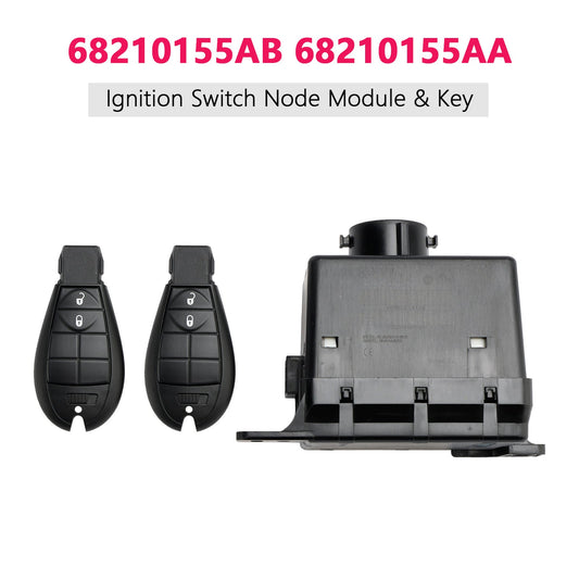 Ignition Switch Node Module & Key 68210155AB 68210155AA for Dodge Journey 08-10