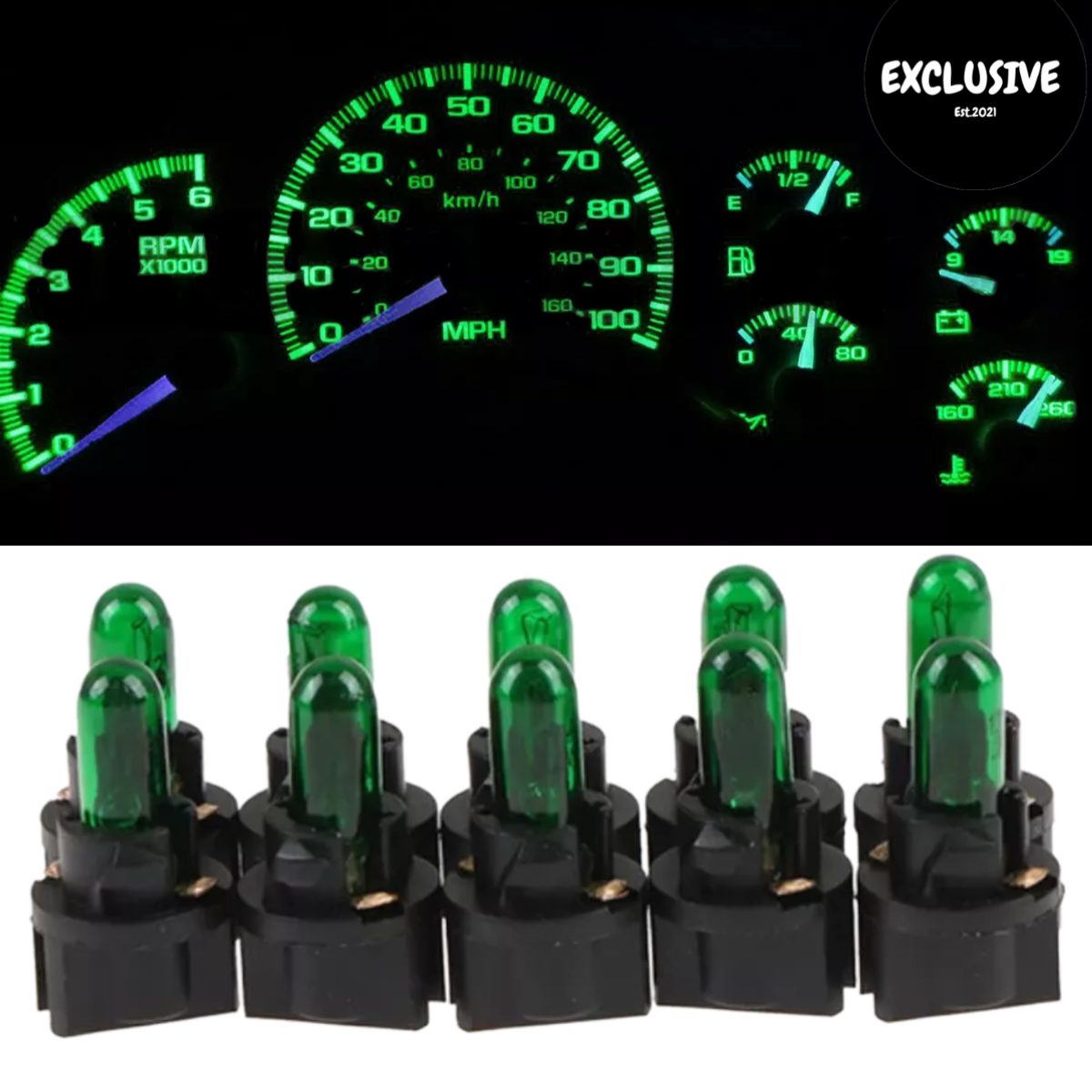 Green LED Dash Cluster Light Kit for Nissan Skyline R33 (1993-1998)
