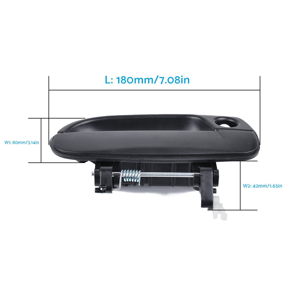 Pair Front Left & Right Outer Door Handle Suitable For Hyundai Accent LC 2000-2006 Black-2