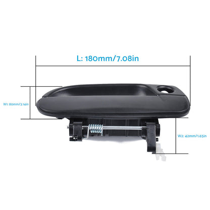 Pair Front Left & Right Outer Door Handle Suitable For Hyundai Accent LC 2000-2006 Black-2