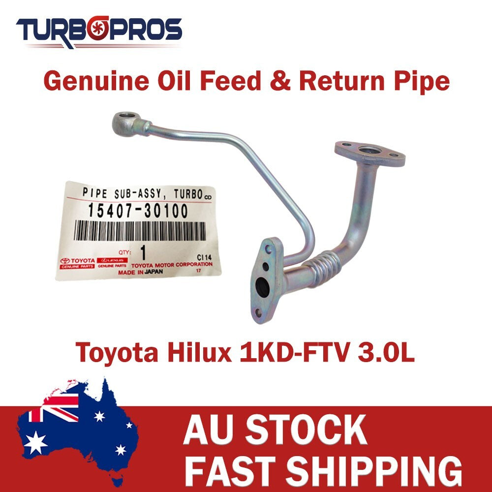 Genuine Turbo Charger Oil Feed & Return Pipe for Toyota Hilux 1KD-FTV 3.0L