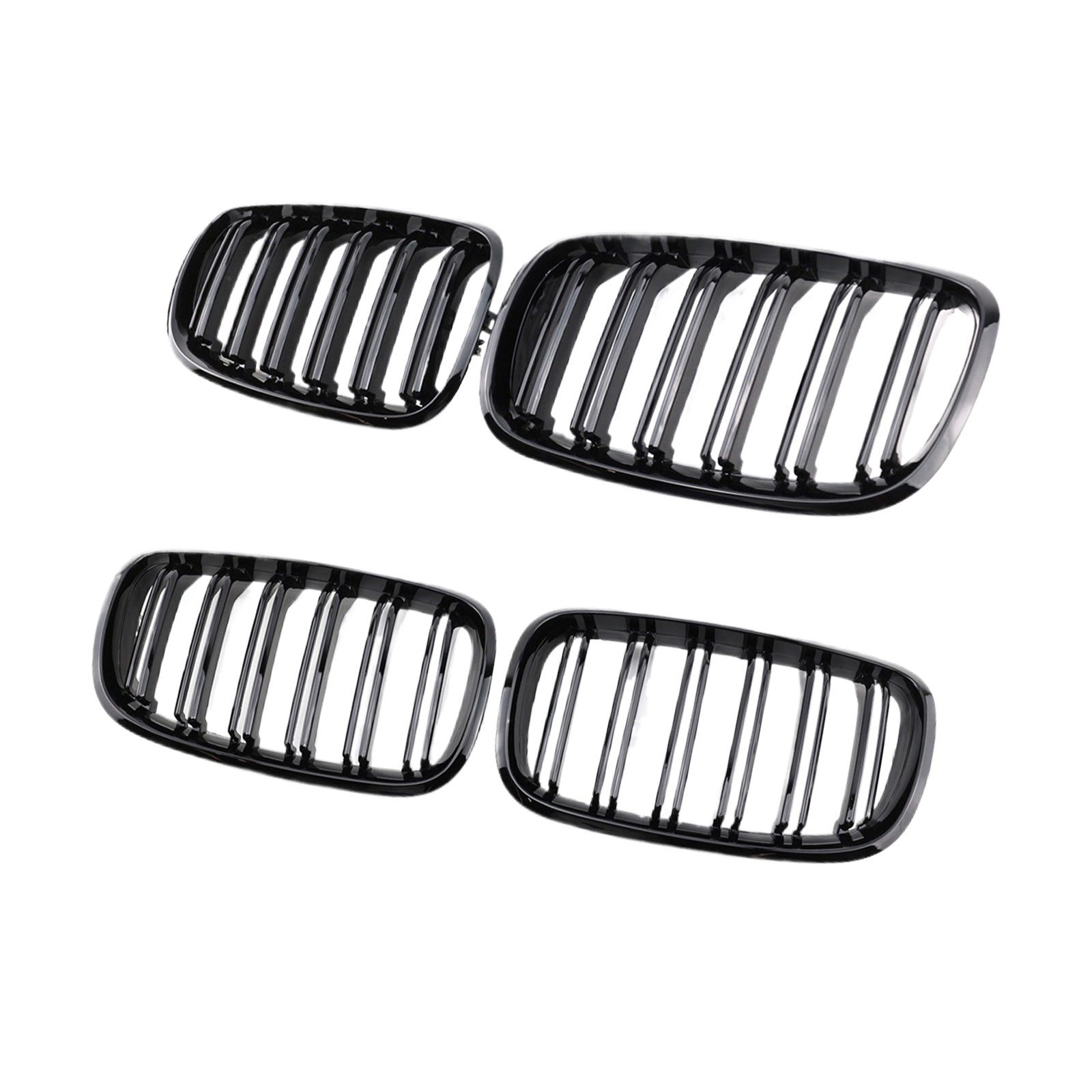 2x Front Grill Grille Gloss Black Suitable For BMW E70 X5 / E71 X6 2007-2013-1