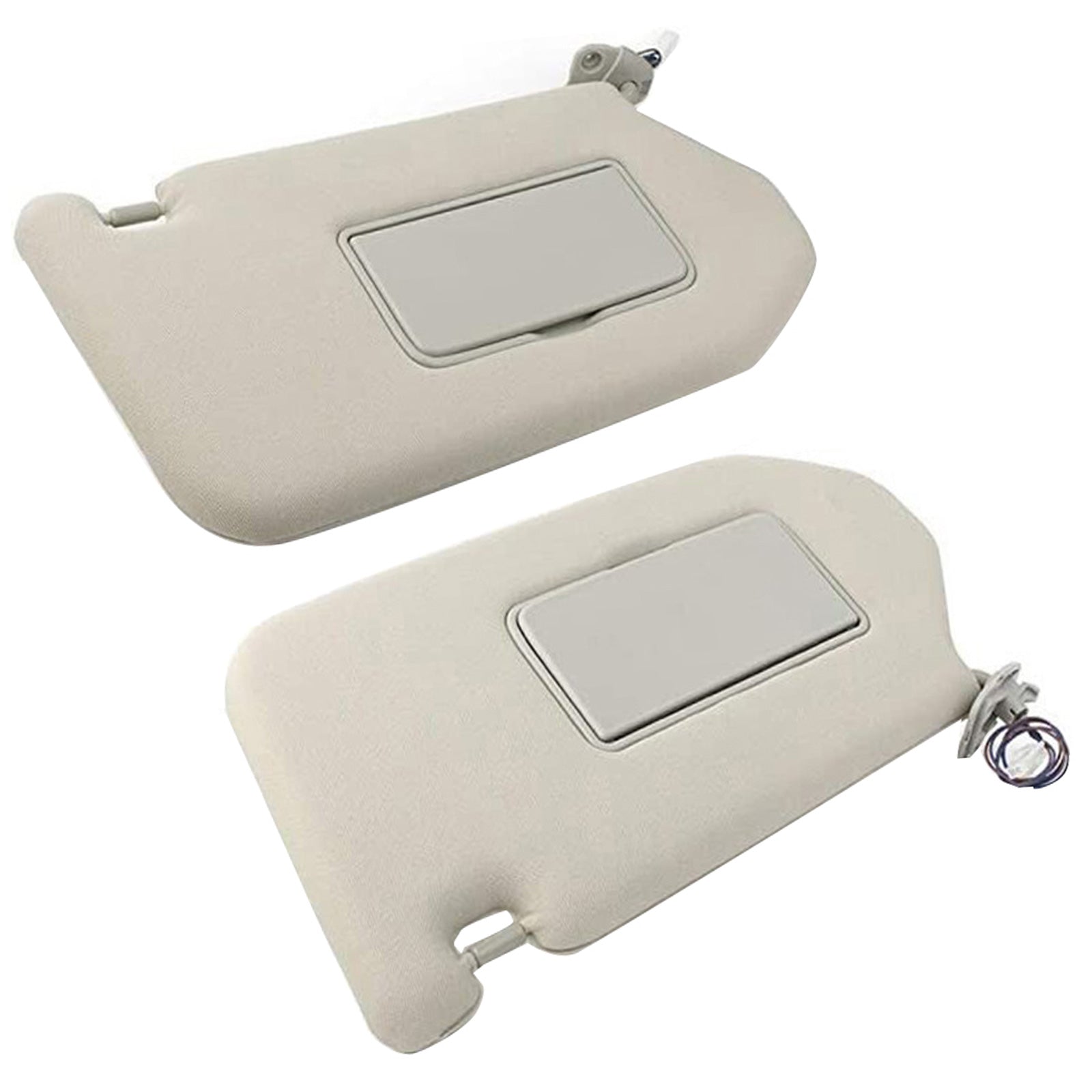 RH&LH Grey Sun Visor W/Mirror Suitable for Nissan Pathfinder Infiniti QX60 JX35-2
