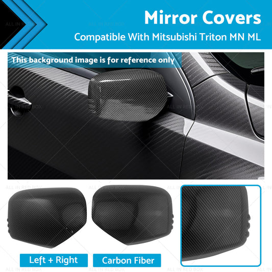 Carbon Fiber Mirror Covers for Mitsubishi Triton MN ML 2006-2014