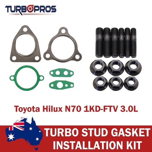Turbo Charger Installation Stud & Gasket Kit for Toyota Hilux 1KD-FTV 3.0L