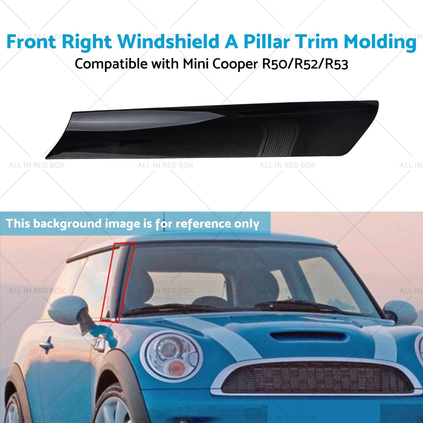 Windshield A Pillar Trim Molding Front Right Suitable for BMW Mini R53 R50 R52-4