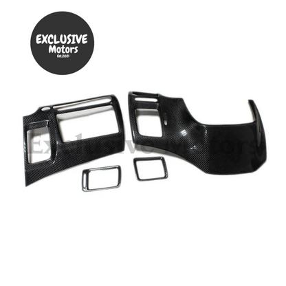 4Pcs Real Carbon Fiber Interior Trim For Honda Civic Type R Fd2