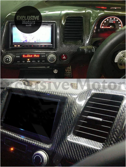 4Pcs Real Carbon Fiber Interior Trim For Honda Civic Type R Fd2