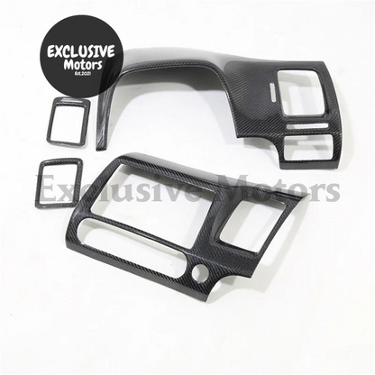 4Pcs Real Carbon Fiber Interior Trim For Honda Civic Type R Fd2