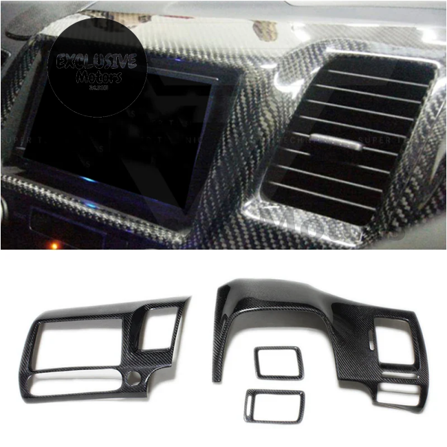 4Pcs Real Carbon Fiber Interior Trim For Honda Civic Type R Fd2