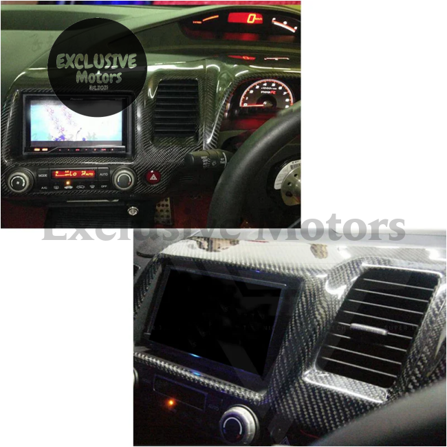 4Pcs Real Carbon Fiber Interior Trim For Honda Civic Type R Fd2