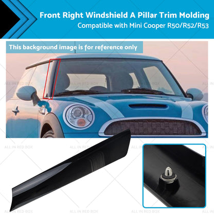 Windshield A Pillar Trim Molding Front Right Suitable for BMW Mini R53 R50 R52-0