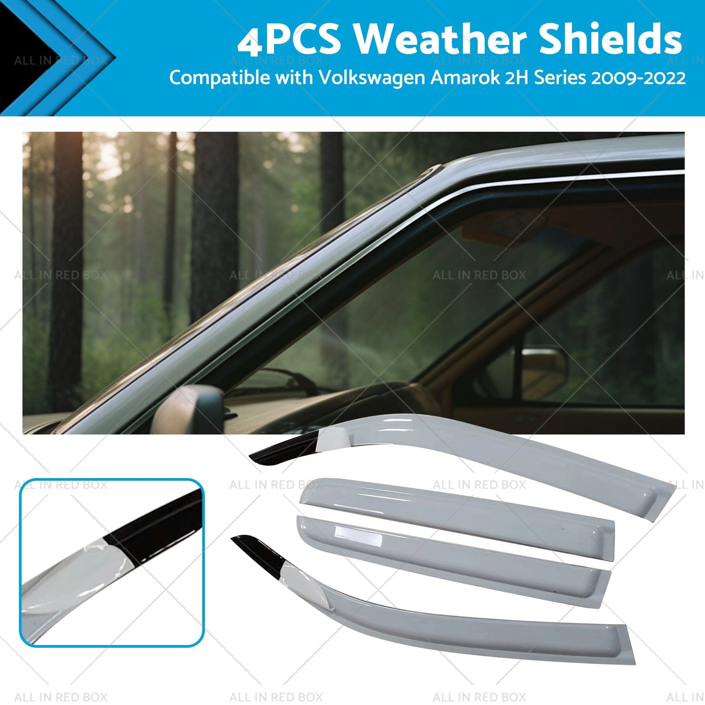 Weathershields for Volkswagen Amarok Dual Cab 2009-2022