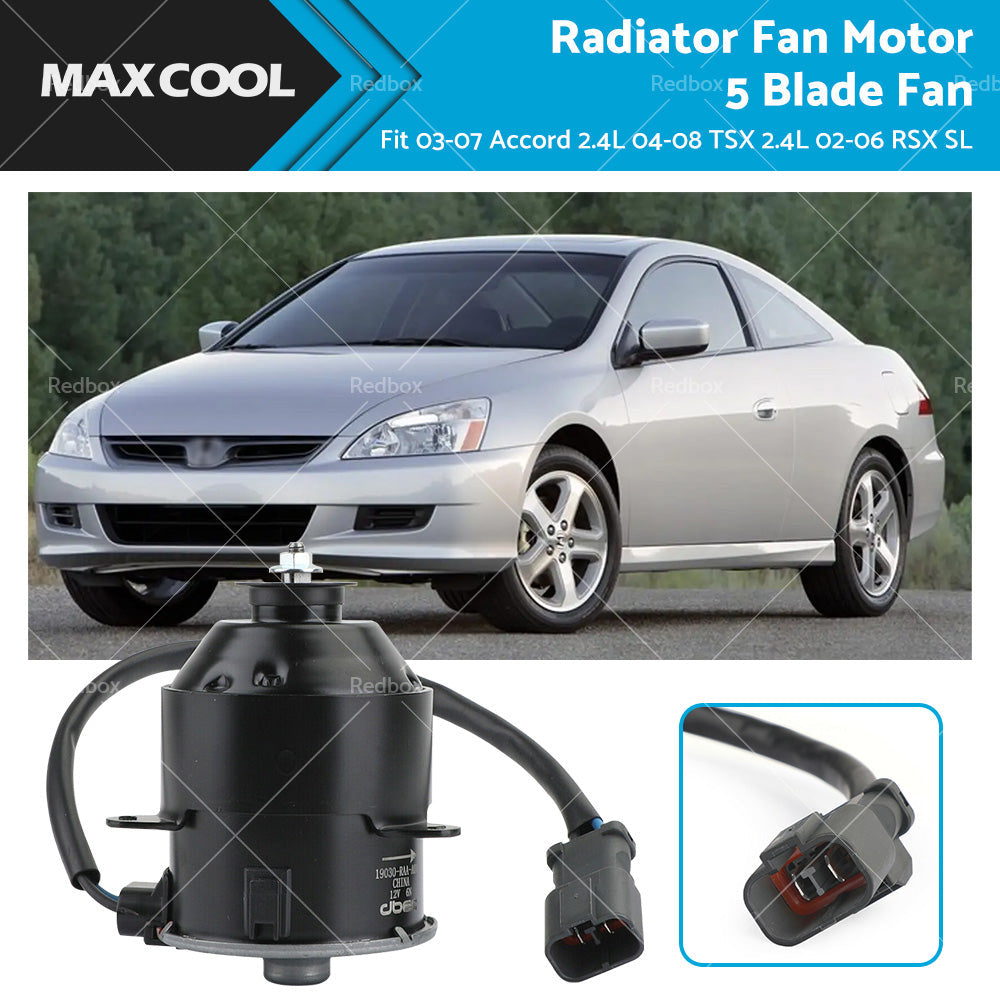 Radiator Fan Motor 5 Blade for Honda Accord/RSX 2.4L 2002-2008