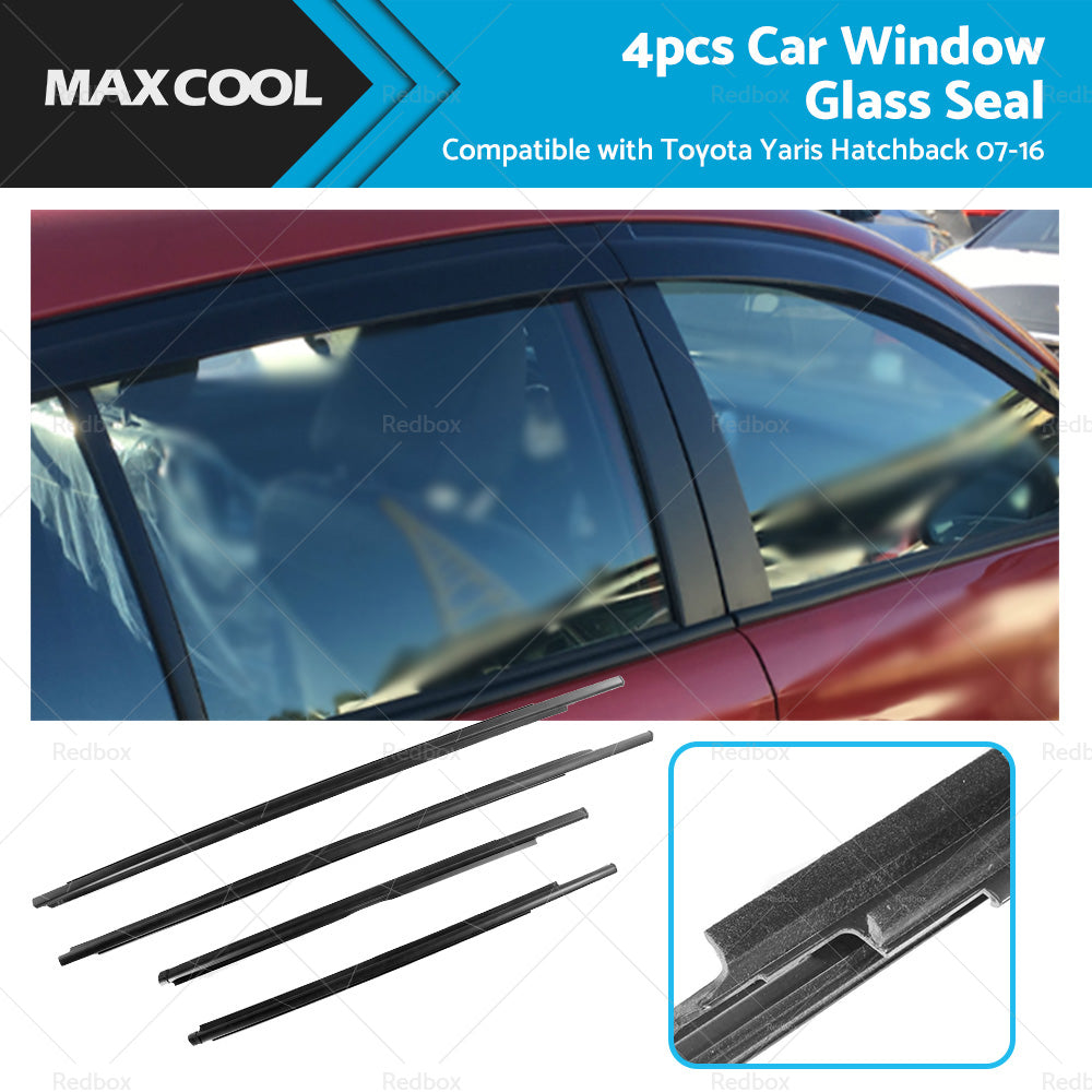 Window Glass Seal Weatherstrip for Toyota Yaris Hatchback 2007-2016