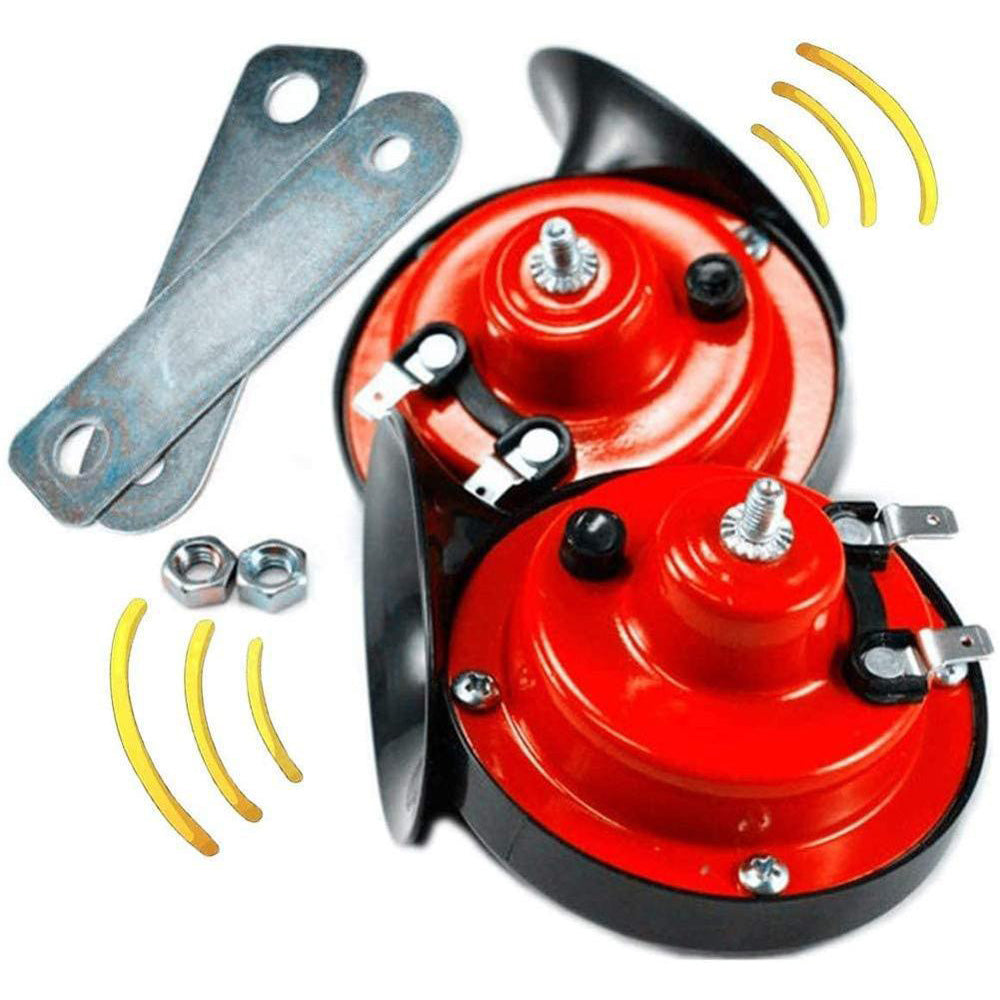 1 Pair 12V 300DB Super Train Horn For Trucks SUV Car Boat Motorcycles Speaker-2