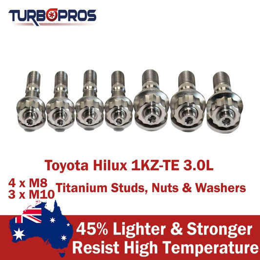 Titanium Turbo Charger Stud Kit for Toyota Hilux 1KZ-TE 3.0L