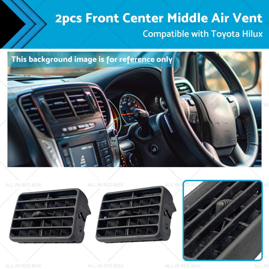 2pc Black Front Center Air Vent for Toyota Hilux LN145 1997-2004