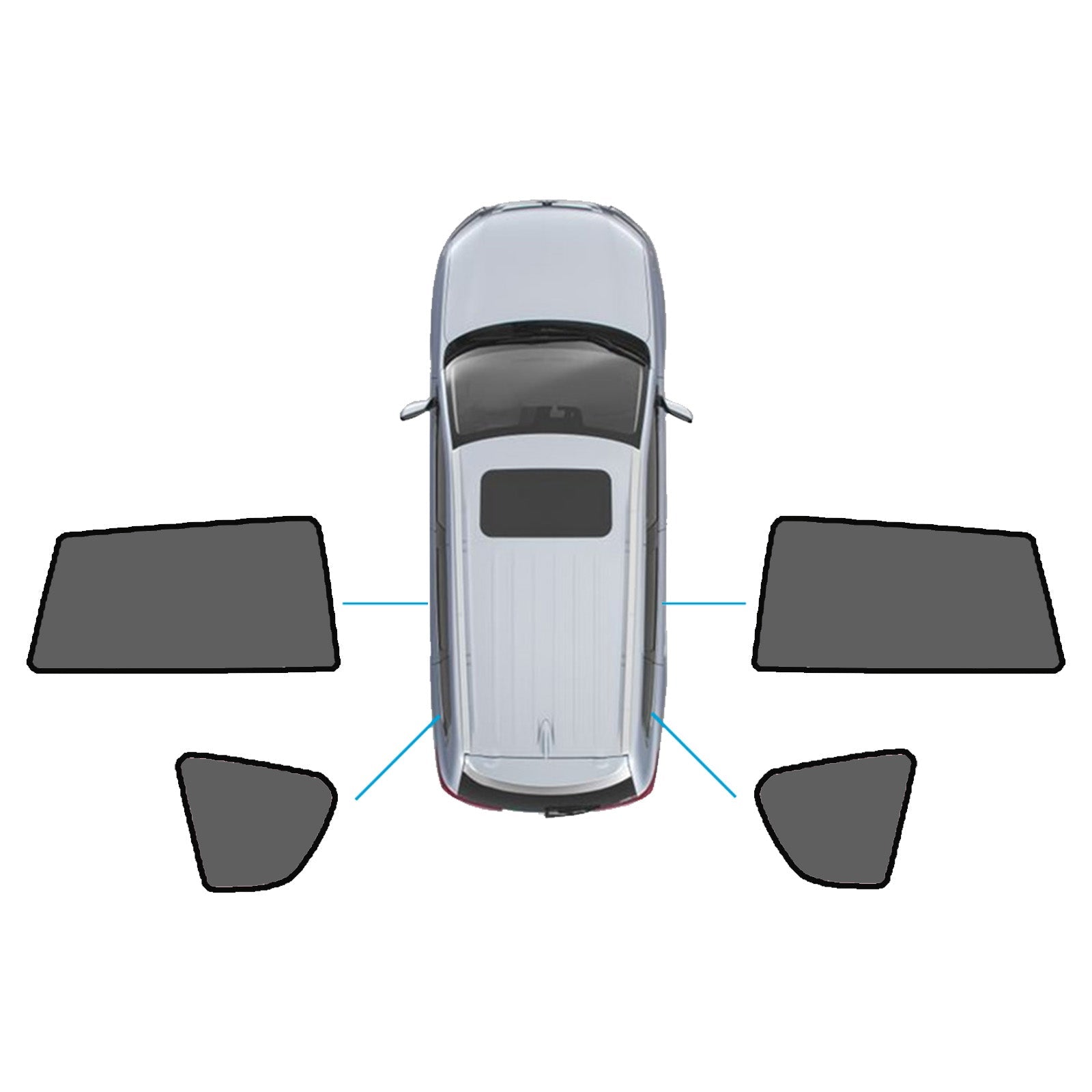 Window Sunshade Magnetic Nylon Suitable For Toyota RAV4 2005-2012-4